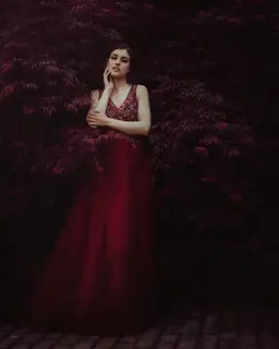 Portrait in Rot